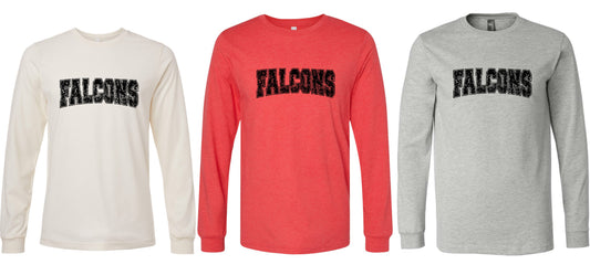 Distressed Falcon Long Sleeve Tshirt