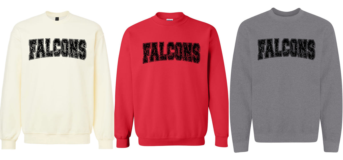 Distressed Falcon Crewneck Sweatshirt