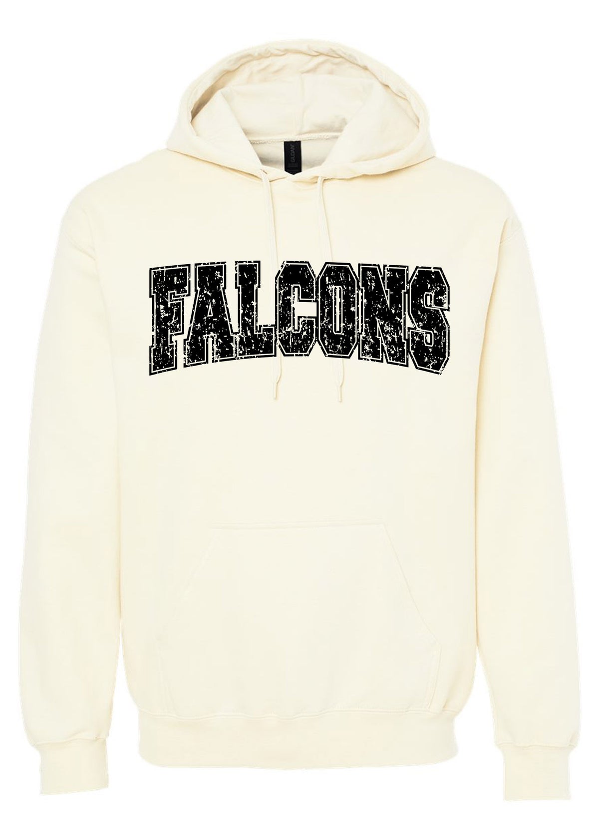 Distressed Falcon Hooded Sweatshirt