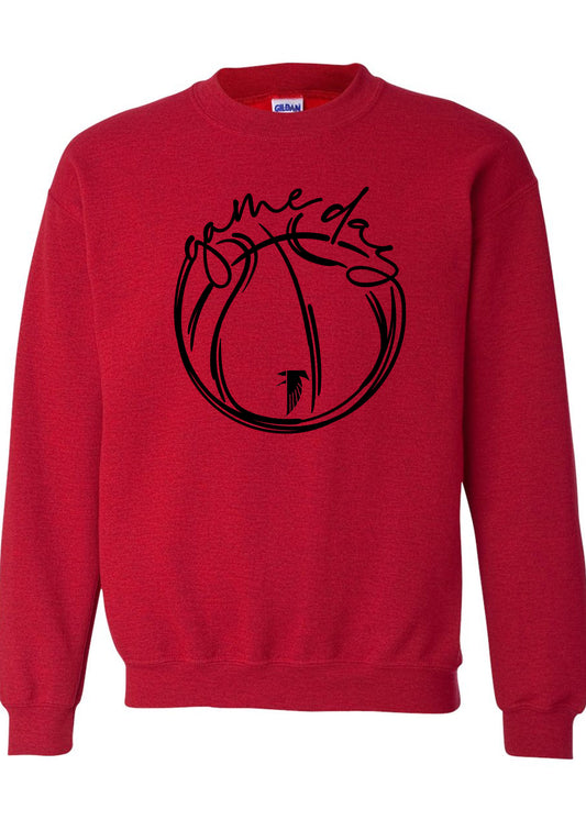 Falcon Basketball Game Day Crewneck Sweatshirt