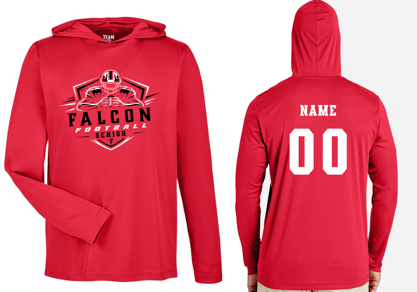 AP Senior Football Performance Long Sleeve Hooded T-shirt