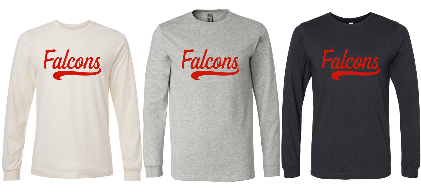 Varsity Falcon Long Sleeve Tshirt